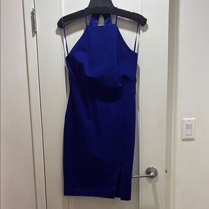 BNWT LAUREN BY RALPH LAUREN Blue Halter Dress 8